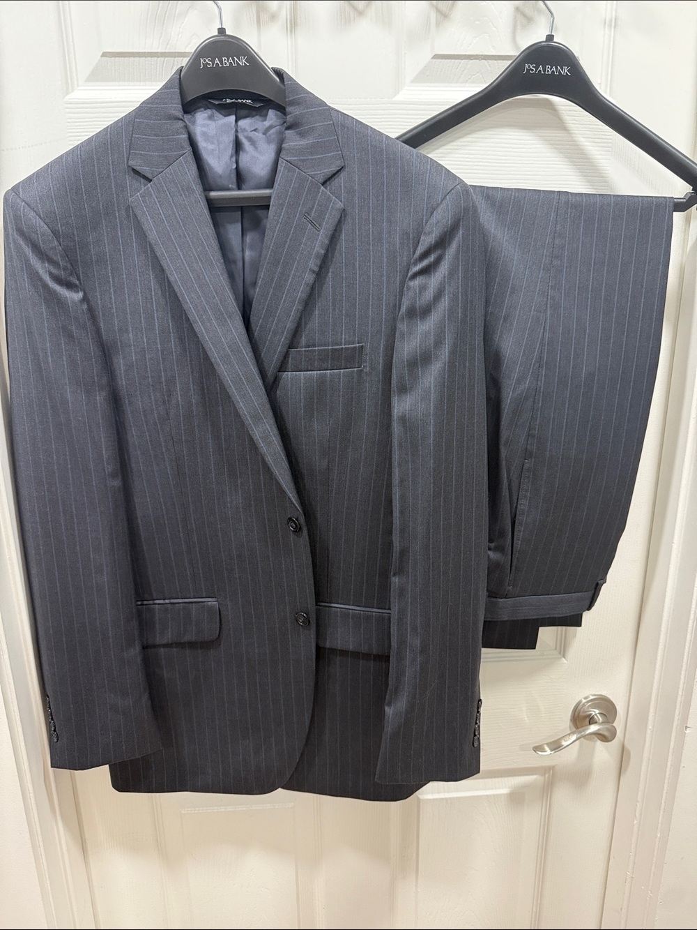 Jos. A. Bank Charcoal Gray Pinstripe Suit - Two-Piece